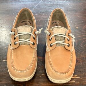 Sperry Women’s Tan Leather Memory Foam Boat Shoes